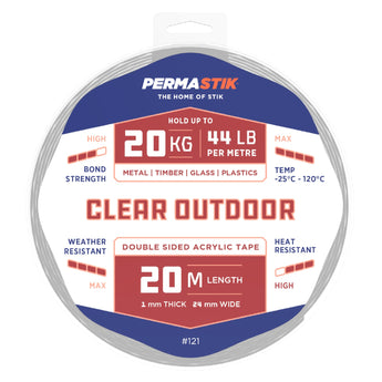 Outdoor Mounting Tape | 20m x 24mm | 20kg/m Hold - Perma Products Shop - Permastik