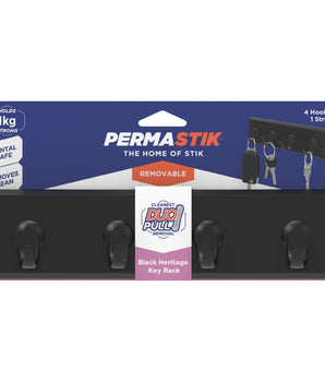 Adhesive Key Rack | Black - Perma Products Shop - Permastik