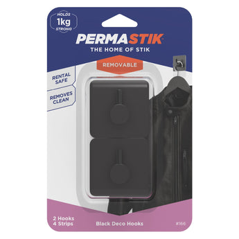 Deco Hooks | Black - Perma Products Shop - Permastik