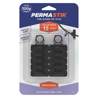 Adhesive Cable Clips | Removeable - S | 300g Hold - Perma Products Shop - Permastik