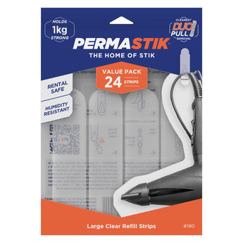 Removable Adhesive Refill Strips - L | 1kg Hold - Perma Products Shop - Permastik