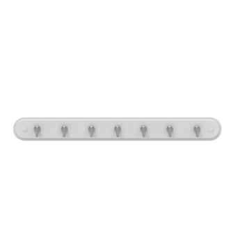 Key Rack | White Board - 7 Chrome Hooks - Perma Products Shop - Mode