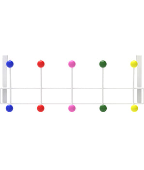 Over Door Hook | Metal Frame - 5 Multicoloured Hooks - Perma Products Shop - Mode