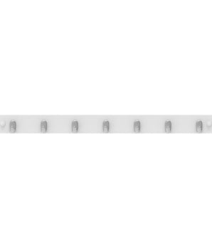 Key Rack | White Board - 7 Brushed Nickel Hooks - Perma Products Shop - Mode