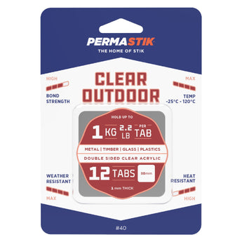 Outdoor Mounting Tabs | 30mm x 30mm | 1kg Hold - Perma Products Shop - Permastik