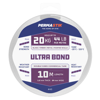 Ultra Bond Mounting Tape | 10m x 24mm | 20kg/m Hold - Perma Products Shop - Permastik