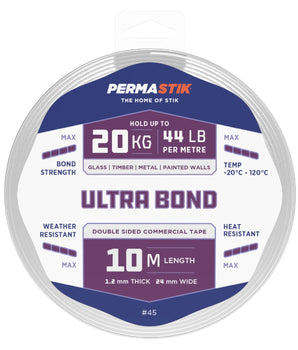 Ultra Bond Mounting Tape | 10m x 24mm | 20kg/m Hold - Perma Products Shop - Permastik