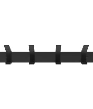 Hat & Coat Rack | Black Board - 4 Black Sliding Hooks - Perma Products Shop - Mode