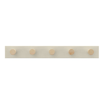 Hook Rack | Textured Stone Beige Board - 5 Timber Hooks - Perma Products Shop - Mode