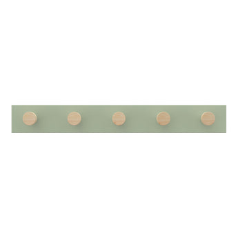 Hook Rack | Textured Olive Green Board - 5 Timber Hooks - Perma Products Shop - Mode