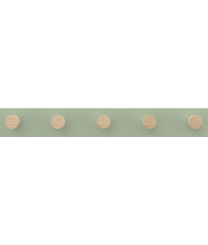 Hook Rack | Textured Olive Green Board - 5 Timber Hooks - Perma Products Shop - Mode