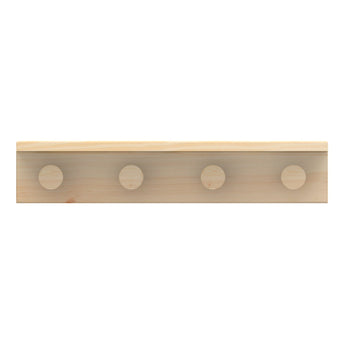 Hat & Coat Rack | Pine Board - 4 Timber Hooks + Shelf - Perma Products Shop - Mode