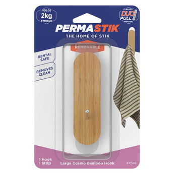 Cosmo Bamboo Hooks - L | 2kg Hold - Perma Products Shop - Permastik