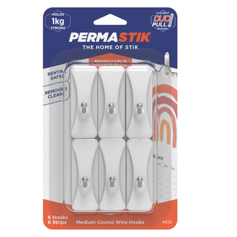 Cosmo Wire Hooks - M | 1kg Hold - Perma Products Shop - Permastik