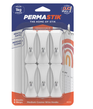Cosmo Wire Hooks - M | 1kg Hold - Perma Products Shop - Permastik