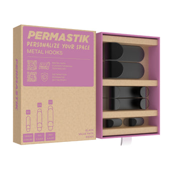Metal Hooks - 8 Mixed Pack | Black - Perma Products Shop - Permastik